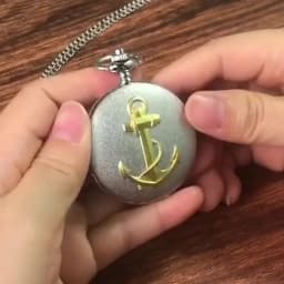 Silver Vintage Classic Design Quartz Pocket Watch Men Anchor Souvenir Gift with 80cm Necklace Chain Best Gift Clock Male Relogio