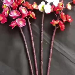 1pc Artificial Flowers Spring Plum Blossom Peach Branch Silk Flowers Home Wedding Party Decoration Christmas Wreaths Accessories