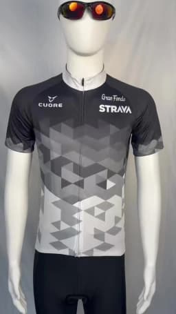 2024 Jersey Set Strava Summer Short Sleeve Breathable Men's Mountain Bike Jersey Set Sweat-Wicking Quick-Drying Jersey