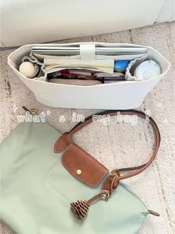 Bag Organizer Insert For Longchamp LePliage Tote Bag,Zipper Inner,Waterproof Purse Nylon Organizer, Keep Bag Shape Accessories