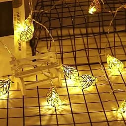 10/20 LEDs Fairy String Lights Leaves Garland Lamp For Festival Living Room Wedding Christmas Decoration Fairy String Lights