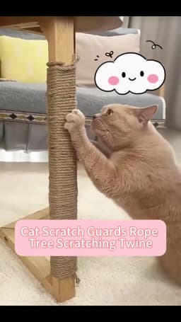 65ft/164ft Natural Sisal Rope Cat Scratch Guards Rope Tree Scratching Twine DIY Toy Paw Claw Furniture Protector Scratching Post