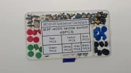 49set Tactile Push Button Switch Momentary 12*12*7.3mm Micro Switch Button With Knob Yellow Green Red Kit 98PCS