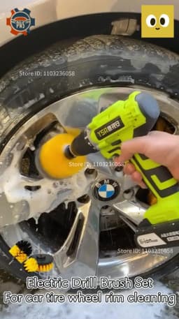 PWS New Car Detailing Brushes Kit Brushes for Automotive Cleaning Auto Air Cleaning Electric Drill Brush Cars Dirt Dust Cleaning