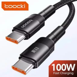 Toocki 100W Type C to USB C Cable PD Fast Charging USB C Mobile Phone Charger Data Cable For Huawei Xiaomi Samsung Laptop Tablet