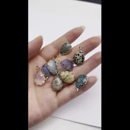 Natural Stone Faceted Amethysts Pendants Water drop shape Charms for Jewelry Making Diy earring necklace accessories Size14x23mm