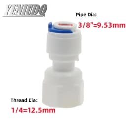 Fit for 1/4" 3/8" OD Tube Pushfit To BSP Female Thread Pipe Quick Connector Fitting Aquarium Reverse Osmosis RO Water Dispenser