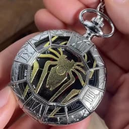 Gold Hollow Spider Design Quartz Pocket Watch Silver Half Hunter Pendant Necklace Clock Best Gifts Boys Men Women New 2019