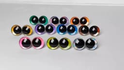 20pcs 16mm 18mm 20mm 25mm 30mm Cartoon 3D glitter toy doll pupil eyes with washer --color size option