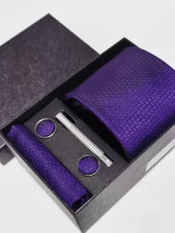 Luxury Tie Set For Men Business Gift Box Wedding Party Fashion Men Tie Set Paisley Handchief Cufflink Tie-Clip Suit Gift For Man