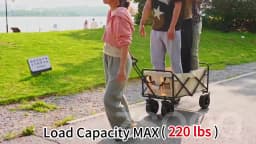 Heavy Duty Large Capacity Folding Wagon Shopping Beach Garden Pull Trolley Collapsible Folding Outdoor Portable Utility Cart