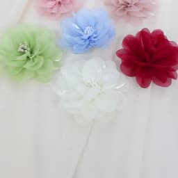 2/5Pcs 6CM Chiffon Fabric Artificial Flower For Home Room Wedding Invitation Artificial Flowers For Dress Decoration Accessories