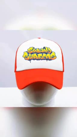 Subway Surfers Logo Trucker Cap Unisex Video Game Hats Sun Hats Golf Hats Adjustable Polyester Mesh Baseball Cap Summer