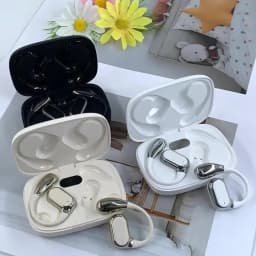 Open Ear Wireless Earbuds Bluetooth Headphones, 50Hrs Playtime Stereo Sound Earphones with IPX7 Waterproof Ear Buds for Fitness
