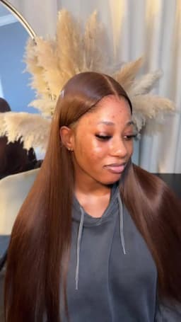 Phashion #4 Chocolate Brown Straight Bundles Weave With 2x6 Lace Closure Human Hair Colored 100% Remy Brazilian Hair Extensions