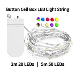 10pcs 1M 2M 3M 5M Copper Wire LED String Lights Holiday Lighting Fairy Garland for Christmas Tree Wedding Party Decoration Natal