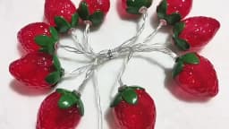 1pc 10/20LED Simulation Strawberry String Lights Battery Powered LED Fairy Light Suitable For Indoor Room Yard Party Decoration