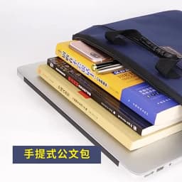Portable Document Bag Canvas A4 Office Zipper Bag Large Capacity Men Women Handbag Multi-Layer Information Bag Briefcase Meeting
