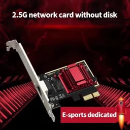 2.5G PCI-E To RJ45 Network Card RTL8125B Chip Gigabit Ethernet PCI Express Network Card 10/100/2500Mbps 1Gbps/2.5Gbps For PC