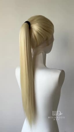Light Blonde Color Synthetic Full Lace Wigs for Black Women Heat Resistant 26 Inch Long Straight Full Hand Tied Free Part 150%
