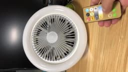 2 In 1 Ceiling Fan Lamps 3 Speeds Adjustable E27 Base Infinitely Dimmable for Living Room Bedroom Study LED Decorative Light
