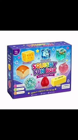 A Set Maltose Squishy Stress Relief Toys Set Soft Squeeze Fidget Toy Box Pack Cute Slow Rebound Decompression Toy Gift for Adult