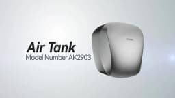 AIKE Air Tank Heavy Duty Automatic Hand Dryer HEPA Filter UL Approved 1450W Brushed Stainless Steel Finish Hand Drying Machine