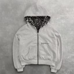 New Autumn Winter New Hooded Sweatshirt Both Sides Women's Jackets Fashion Retro Leopard Print Zipper Hoodie Loose Tops Female