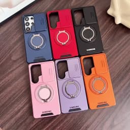 Slide Camera Protection Magnetic Kickstand Case Samsung S26 S25 Edge S24 S23 Plus S21 S22 Ultra FE A56 A36 A26 A16 5G A35 Cover