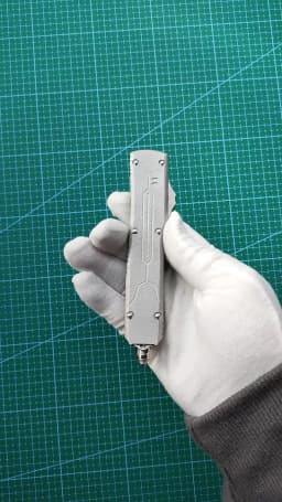 UT Tactical Beard Comb Custom OTF Excellently Designed Stone Washed Aviation Aluminum Handle Pocket Cool EDC Tools