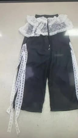 Women's Patchwork Lace Skirt Casual Wide Leg Pants Spring Summer Niche Design Contrasting Style for Fashionable Ladies