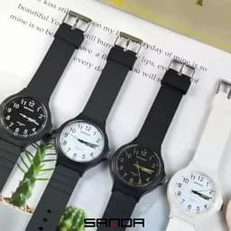 SANDA 9072 Mini Simple Student Watch Soft TPU Light Fashion Waterproof Luminous Quartz Women's Outdoor Sports Children's Watch