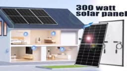 Rvpozwer 300W Solar Panel 10BB N-Type 25% High Efficiency Monocrystalline for RV Home Rooftop Power Station Off Grid Systems