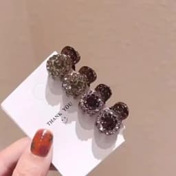 1Pc Mini Round Rhinestone Hair Claw Retro Zircon Women Girls Claw Clip Small Hairpins Hair Crabs Girls Hair Accessories Jewelry