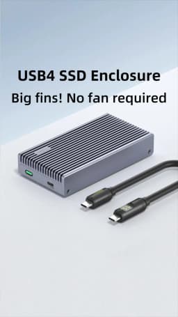 Hagibis 40Gbps USB4 M.2 NVMe SSD Enclosure With LED Display USB4 Cable for Thunderbolt 4/3 USB 3.2/3.1/3.0 B+M M-Key SSD Case