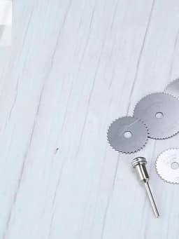 6Pcs/set Stainless Steel Slice Metal Cutting Disc with 1 Mandre for Dremel Rotary Tools 16 18 22 25 32mm Cutting Disc Hand Tools