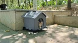 Stray Cat Houses with Mat Waterproof Summer Cool Shelter Foldable Pet Cave Nest Sleeping Beds for Outdoor Cats Small Dog Puppies