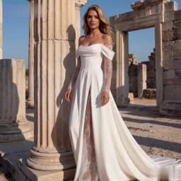 Elegant Satin Off Shoulder Wedding Dresses Long Ball Gown With Train 2025 Vestido Novia Slit Lace Bridal Gown For Women