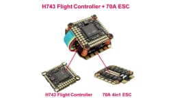DAKEFPV H743 Flight Controller and ESC Combo for FPV Drone, Betaflight H7FC & 4in1 70A ESC, Support 3-12S, for Analog HD System