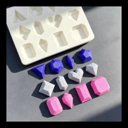 Gemstone Diamond Silicone Cake Baking Mold Sugarcraft Chocolate Cupcake Resin Tools Fondant Decorating Tools