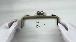 20cm High Quality Screw Metal Purse Frame Big Ball Clasp Chain Hook Bag DIY Parts Handmade Craft Bag Replacment Accessories