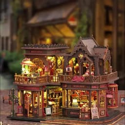 New DIY Big Doll House Case Wooden Miniature Furniture Dollhouse Handmade Model Assembly Toys for Children Girls Birthday Gifts
