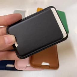 Luxury PU Magnetic Card Holder for iphone 17 16 15 14 13 12 18 Pro Max Case Magnetic Card Slot Wallet Phone Case Handy Cover