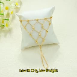 Oman Tassel Charm Bracelet with Ring 21k Gold Plated Turkish Vintage Coins Hand Chains Nigeria Women Event Party Jewelry