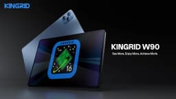 KINGRID W90 Tablet Android 15 Tablet PC 11 Inch - 24GB RAM 256GB ROM, Dual 4G LTE + 5G WiFi, Octa Core T615, 8000mAh, Gemini AI, WideVine L1