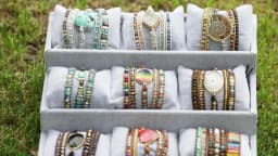 Unique Mix Strands Leather Bracelet Multicolor Natural Stone Woven Wrap Bracelets Bohemian Bracelet Drops Hipping