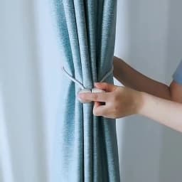 2pcs modern minimalist magnetic ball curtain tiebacks with thicker twisted cords can be styled at will,for bedrooms, living room