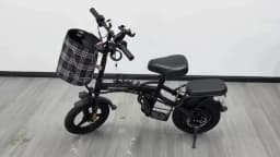 500W G11 Electric Bicycles Ebike E-Bike For Adults, 3-Riding Modes, 14' Foldable Ebike, With Charger And Battery, MAX Speed 19.9 MPH, Rear Disc Brakes, With A Basket And Lock, Durable And Lightweight Frame, All-Terrain Foldable Ebike