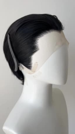 Black Short Hair Wig for Man with A Slicked-back Hairstyle Cosplay 13*4 HD Synthetic Lace Front Wig Short Wigs Frontal Peluca