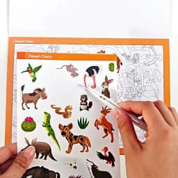 Fun Sticker Book, Search and Find Sticker Book Fun DIY Toy Book for Children Aged 3-10 Looking for Animal Parent-Child Interacti